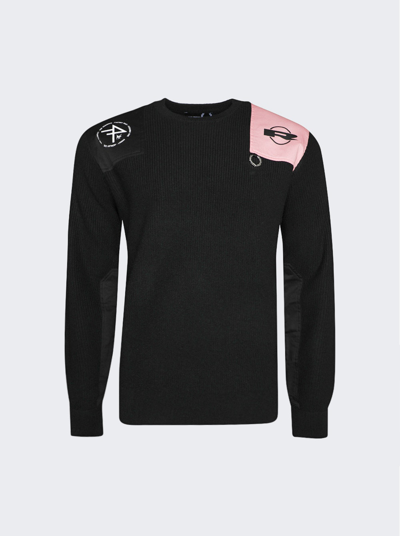 Shop Raf Simons Printed Military Sweater In Black