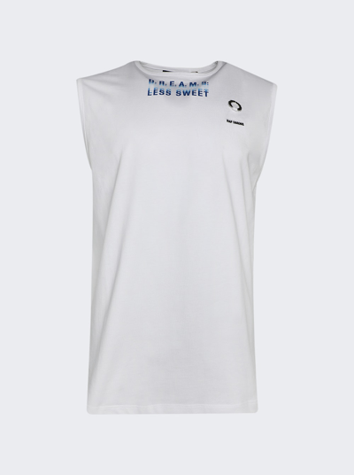 Shop Raf Simons Printed Sleeveless Shirt In White