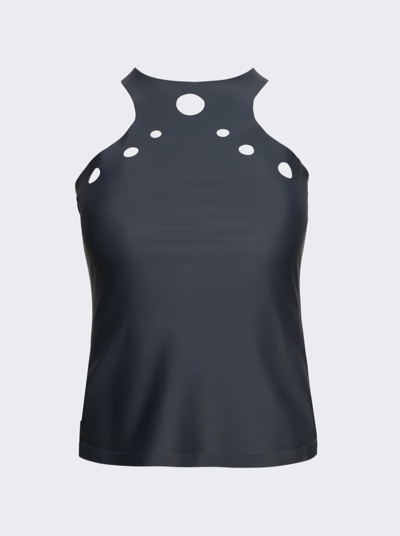 Shop Jean Paul Gaultier Cyber Tanktop Crew Neck With Perforated Details