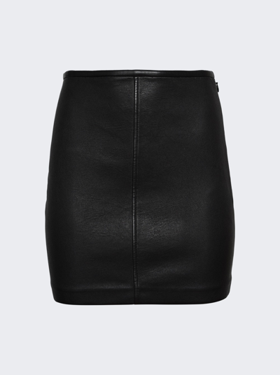 Shop Alexander Wang Leather Bodycon Mini Skirt Black