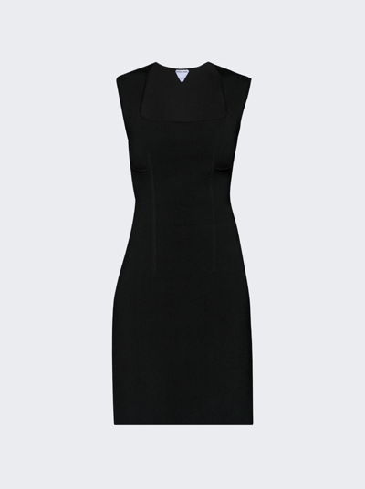 Shop Bottega Veneta Compact Mini Black Dress