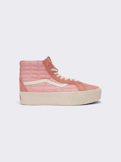 Shop Vans X Joe Freshgoods Sk8-hi Reissue Platform Vlt Lx Sneakers In Coral Pink