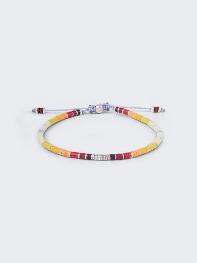 Shop Maor Sterling Silver Mini Rizon Bracelet With Yellow Pattern Beads