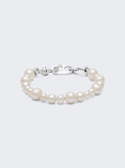 Shop Maor Reidak Bracelet In Silver With White Pearls
