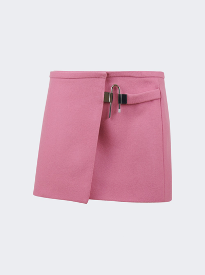 Shop Givenchy Wrap Skirt With U-lock Bright Pink