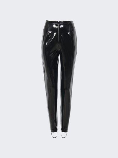 Shop Alaïa Stirrup Bi-stretch Jersey Pants In Black
