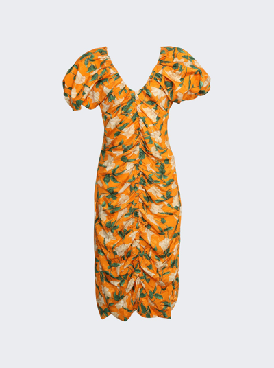 Shop Agua By Agua Bendita Camelia Dress In Orange
