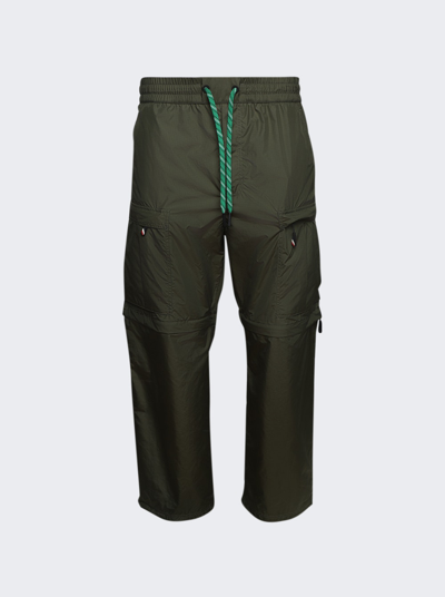 Shop Moncler Cargo Trousers In Dark Green