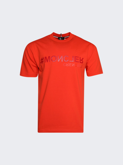 Shop Moncler T-shirt In Orange