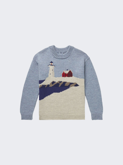 Shop Bode Highland Lighthouse Sweater In Multicolor