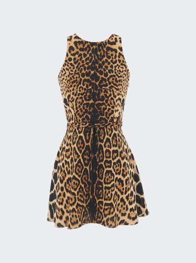 Shop Saint Laurent Leopard Mini Dress