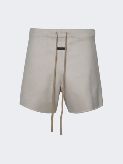 Shop Fear Of God Eternal Wool Cashmere Shorts In Cement