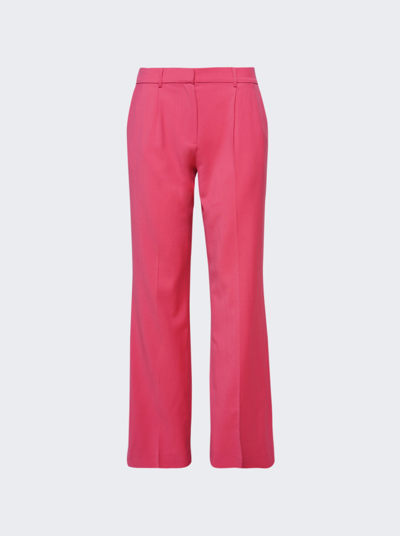 Shop Zeynep Arcay Low Waist Wool Pants In Fuchsia