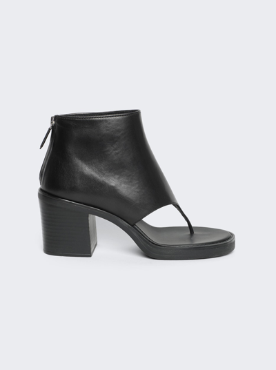 Shop Miu Miu Heeled Sandal Boot In Black