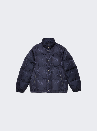 Gucci GG Canvas Goose Down Jacket Blue