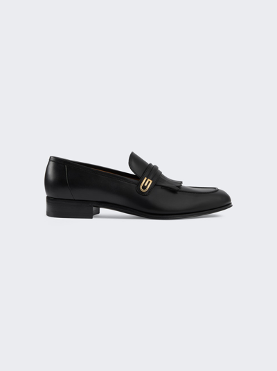 Gucci Black Moccasin With Fringes Men