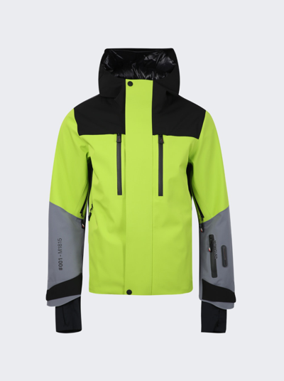 Shop Moncler Cerniat Ski Jacket In Light Green