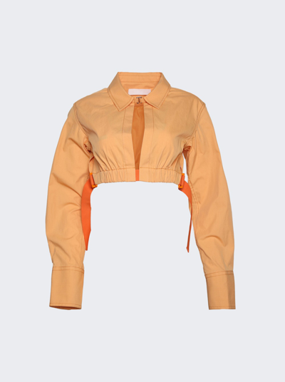 Shop Dion Lee Slouchy Slider Shirt In Washed Orange