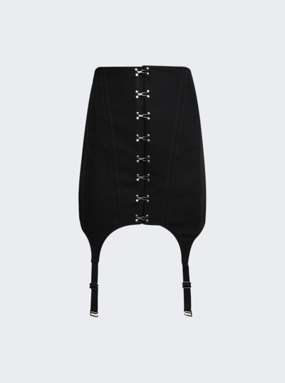 Shop Dion Lee Corset Gathered Skirt In Black