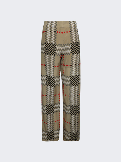 Shop Burberry Vintage Check Trousers In Archive Beige