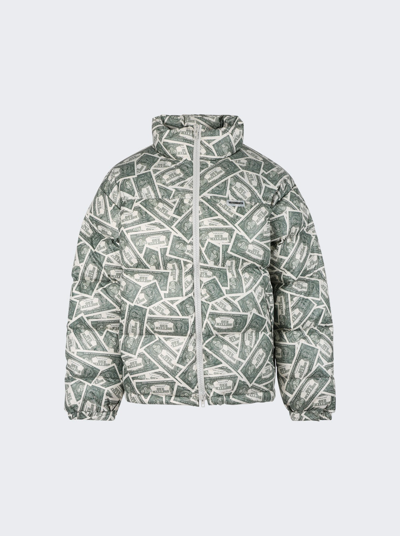 Shop Vetements Million Dollar Puffer Jacket In Green