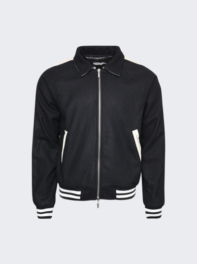 Rhude Logo-appliquéd Wool-blend Varsity Jacket