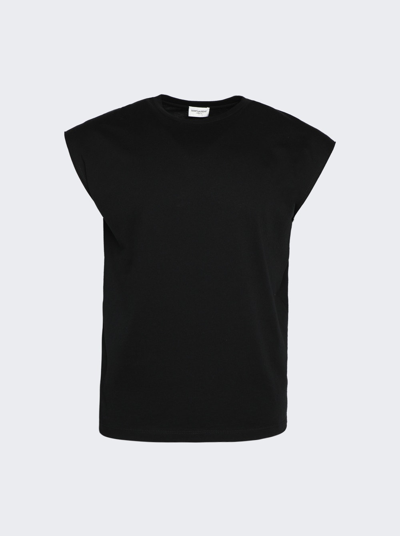 Shop Saint Laurent Sleeveless T-shirt In Black