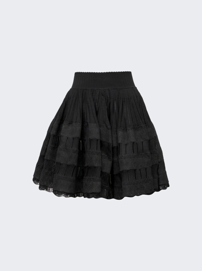 Shop Alaïa Fluid Skirt In Black