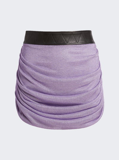 Shop Khaite Draitton Skirt In Lavender