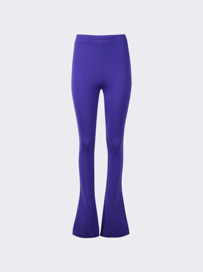 Shop Off-white Sleek Split Leggings In Purple