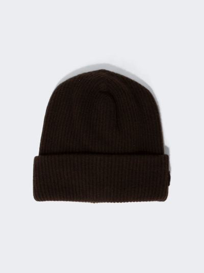 Shop Meta Campania Collective Kurt Knitted Cashmere Beanie In Chocolate Brown