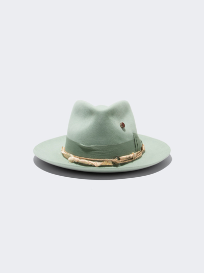 Shop Nick Fouquet Double Eleven Hat In Light Grey