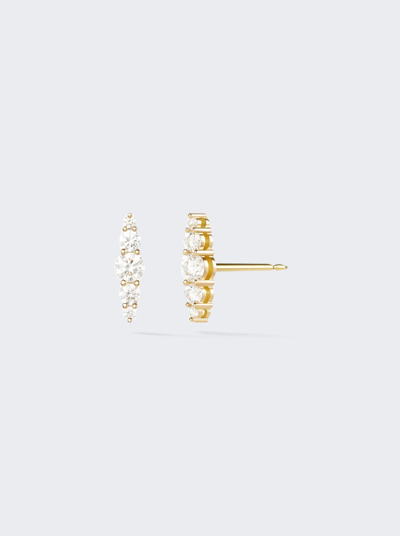 Shop Melissa Kaye Aria Graduated Studs In Yellow Gold