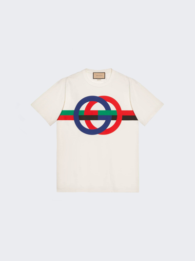 Shop Gucci Cotton Jersey T-shirt In White