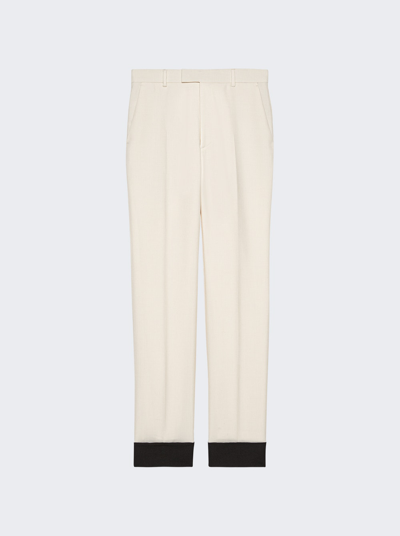 Shop Gucci Wool Mohair Trousers White