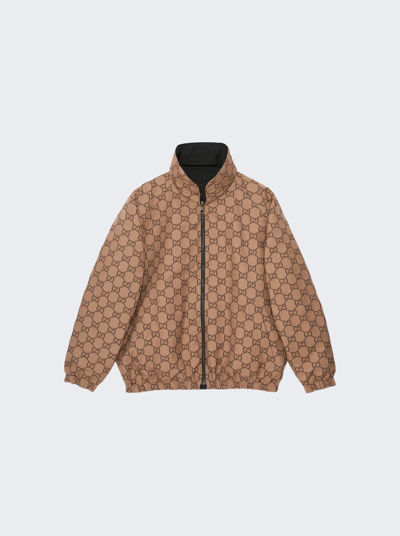 Shop Gucci Polyester Poplin Reversible Jacket