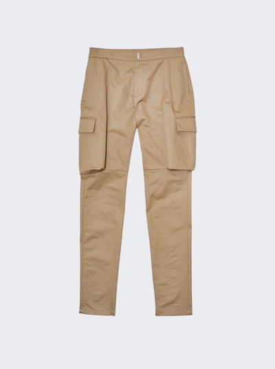 Shop Givenchy Cargo Trousers With Side Pockets Beige