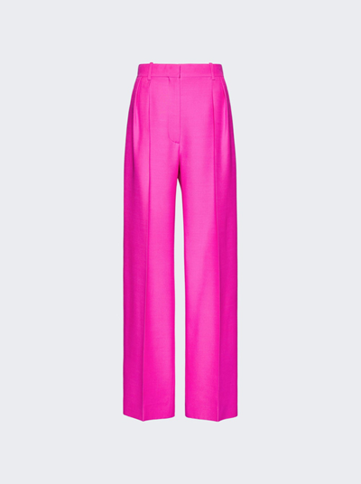 Shop Valentino Crepe Couture Pants In Pink