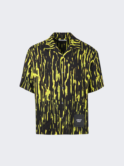 Shop Ambush Bowling Allover Printed Shirt In Fluorescent Yellow