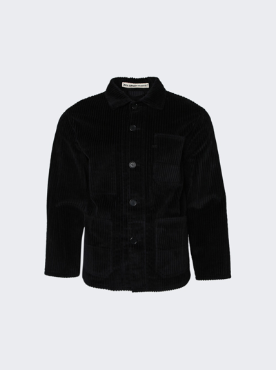 Shop Meta Campania Collective Unlined Exaggerated Corduroy Workwear Jacket In Black