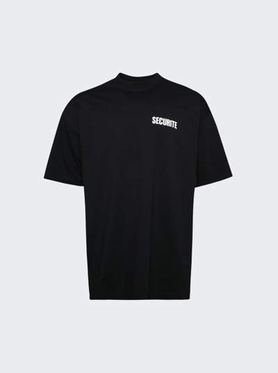 Shop Vetements Securite T-shirt In Black