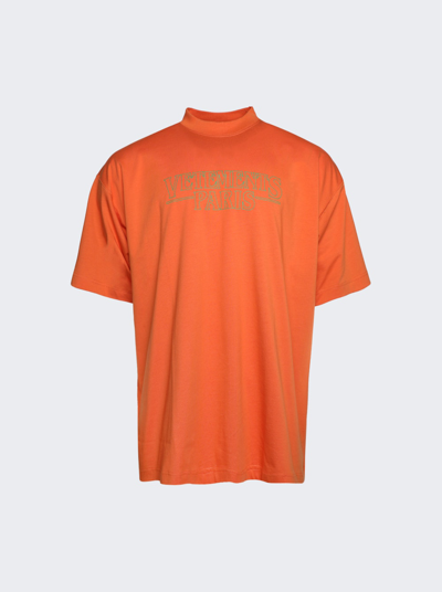 Shop Vetements Paris Logo T-shirt In Orange