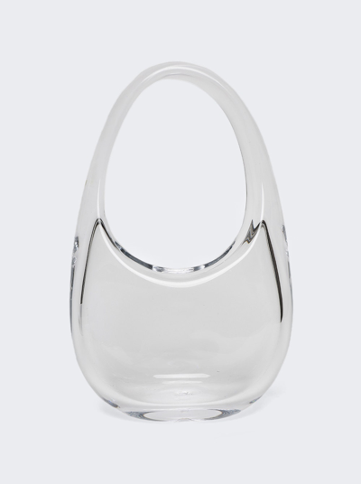 Shop Coperni Glass Mini Swipe Bag In Clear