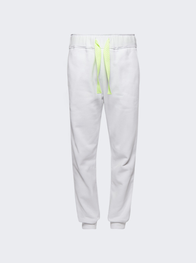 Shop Lanvin Lace Curb Jogging Pants In Optic White
