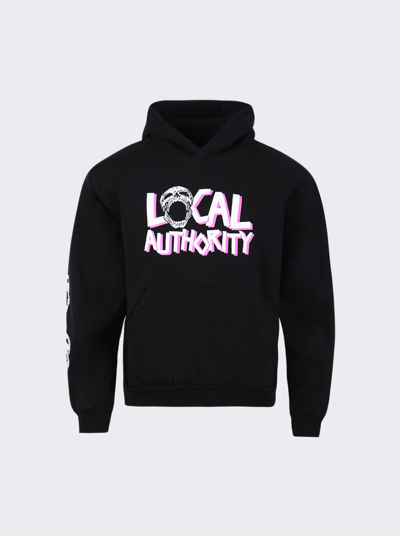 Shop Local Authority Skull Tour Hooded Fleece In Black