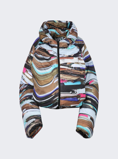 Shop Natasha Zinko Puffer Box Jacket In Multicolor