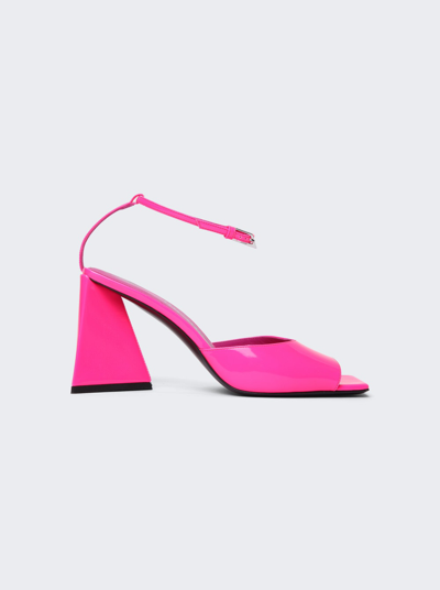 Shop Attico Piper Sandal 85mm In Fluorescent Pink