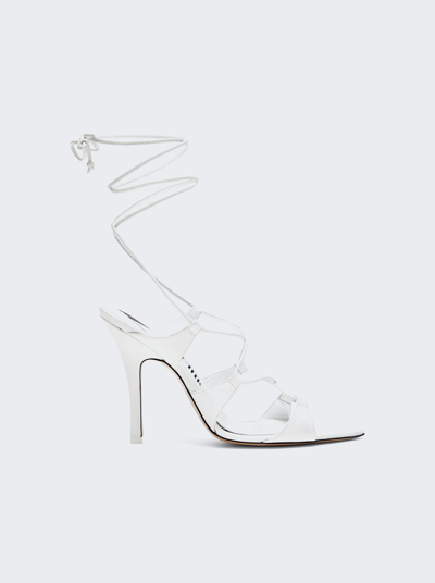 Shop Attico Renee Sandal 105mm In White