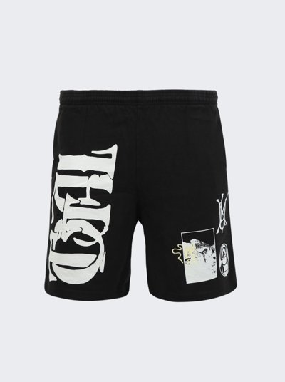 Shop Total Luxury Spa Monogram Shorts In Faded Black