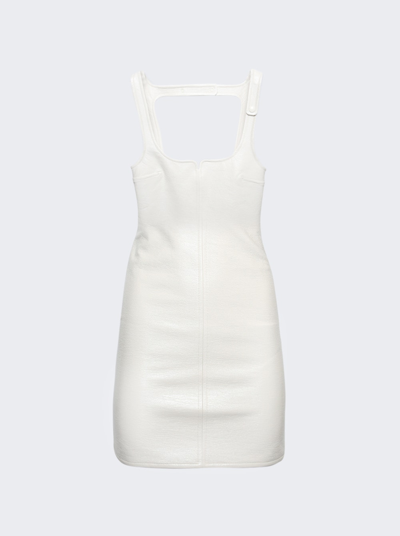 Shop Courrã¨ges Vinyl Swallow Dress In White